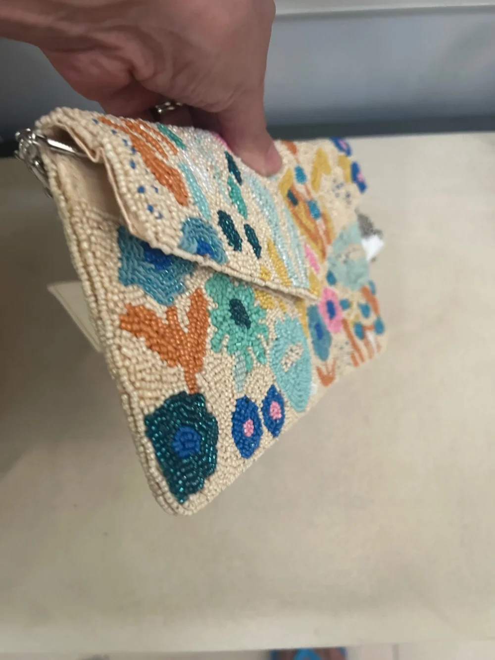 NWT SOL and MER beaded clutch.